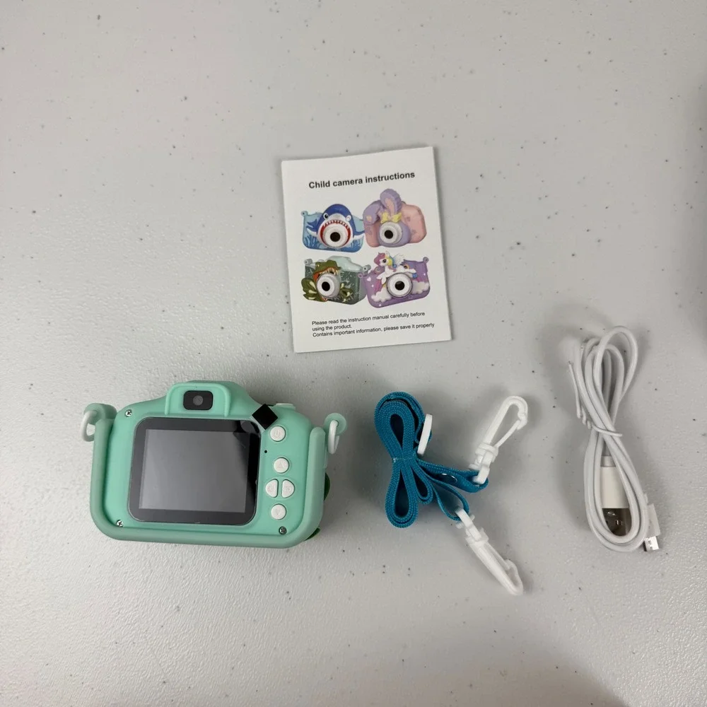 Kids Dinosaur Digital Camera Green T-Rex Digital XL-920 Photography Gift